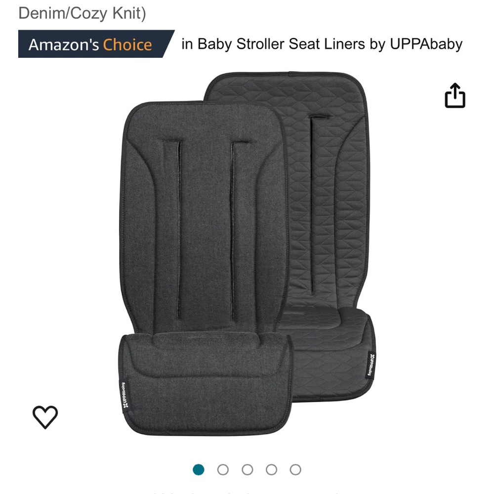 UPPAbaby Reversible Seat Liner Reed (Charcoal Denim/Cozy Knit)